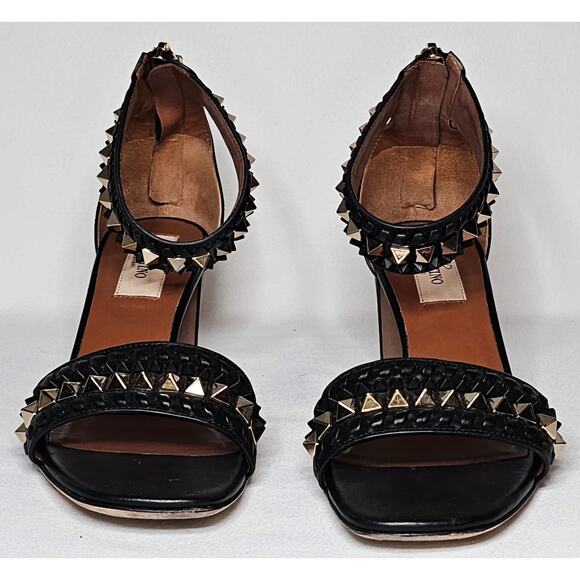 Valentino Garavani Rockstud black leather sandals - Picture 2 of 12